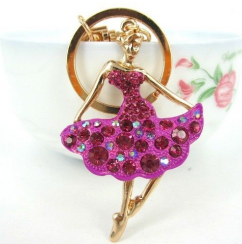 Ballerina Purse Charm Fuchsia