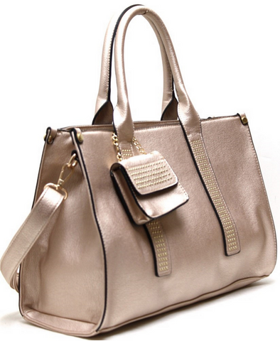 Studded Top Handle Bag