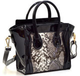 faux snake trapeze bag profile