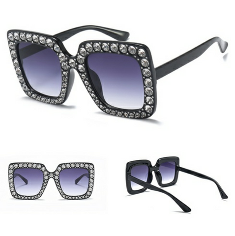 black studded sunglasses
