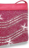 fuchsia wavey cross body close up