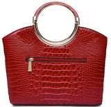 red croc top handle rear