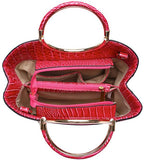 red croc top handle interior
