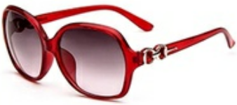 glam sunglasses in red