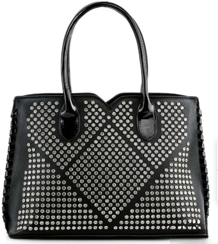 Diamond Pattern Top Handle Bag