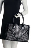 Diamond Pattern Top Handle Bag