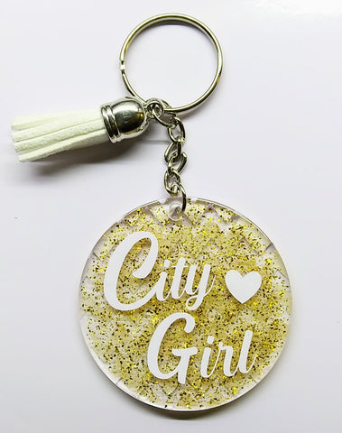 city girl keychain