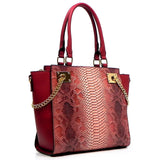 snakeskin trapeze red