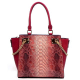 snakeskin trapeze red