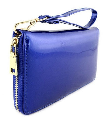 single zip xl wallet in royal blue profile